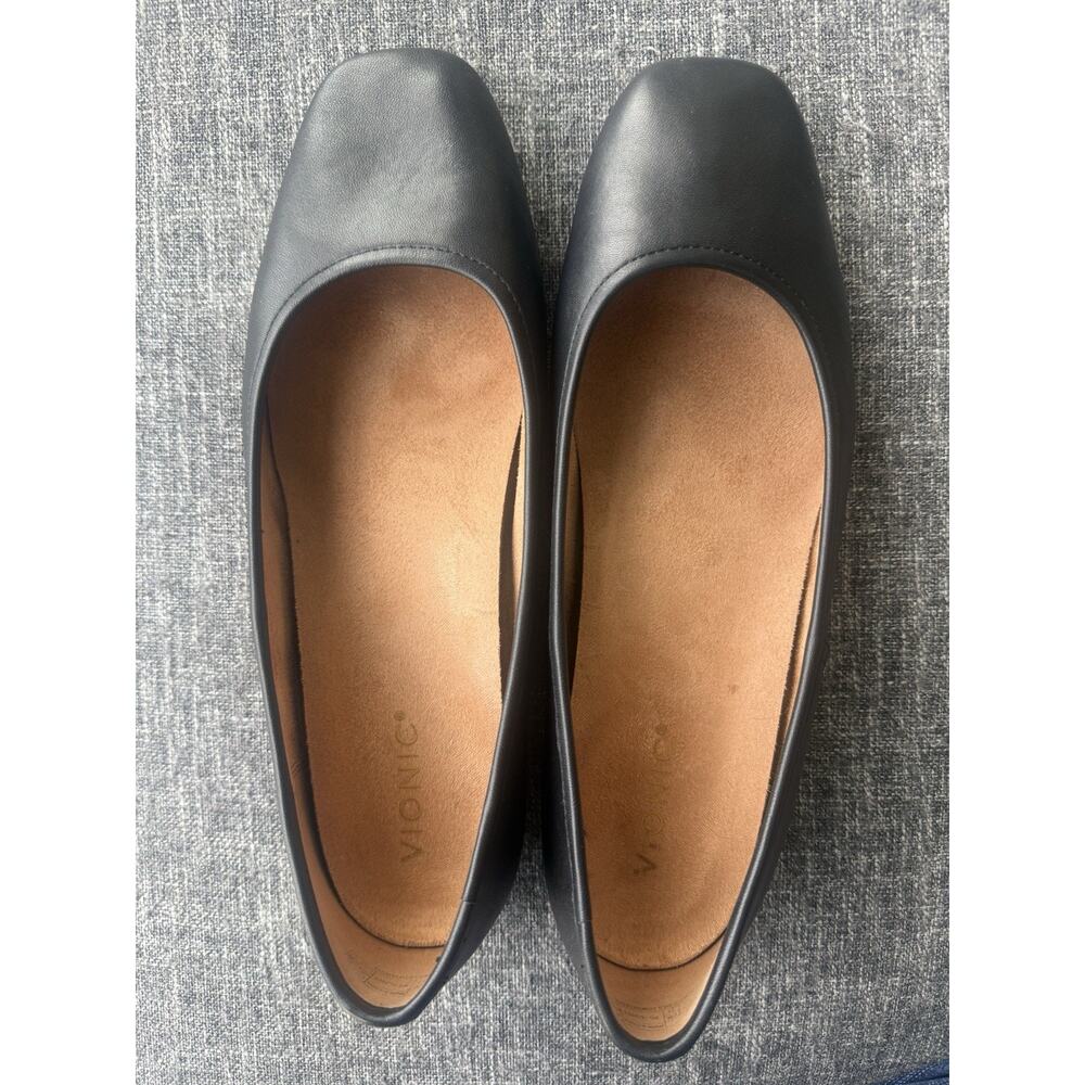Vionic Orinda Women's Square Toe Ballet Flat Black 11M Pre Owned